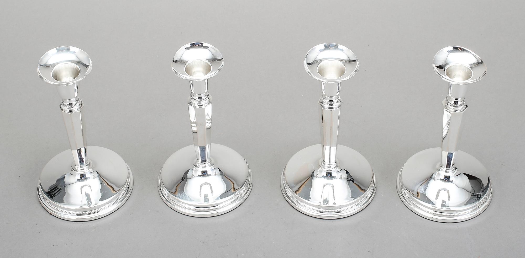 LJUSSTAKAR, 4 st, silver, MGAB, Uppsala, 1955-1962.