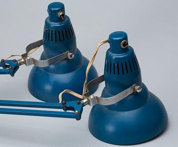 SKRIVBORDSLAMPOR, ett par, etikettmärkta BMMM.