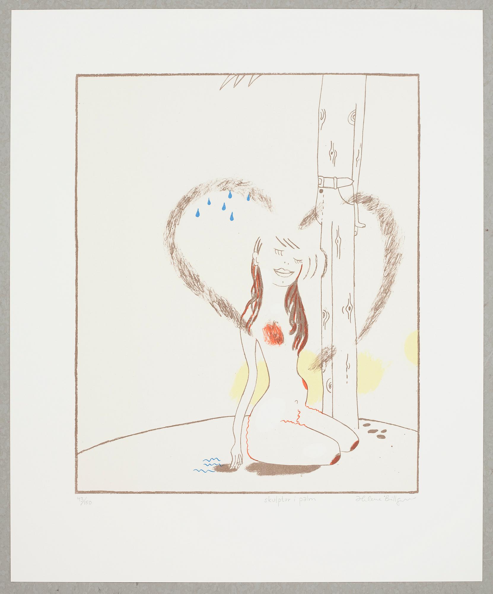 HELENE BILLGREN, a litograph in color, signed and numbered 43/150.