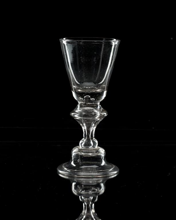 A German wine glass, 18th Century.