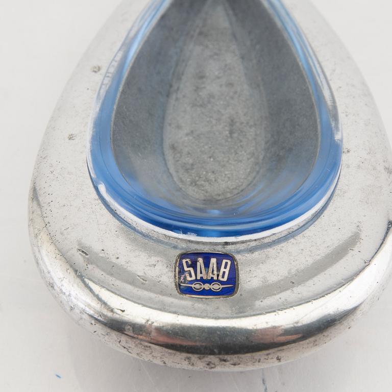 Ashtray Saab J29 "Tunnan" aluminum and glass.