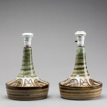 TWO DANISH TABLE LAMPS.