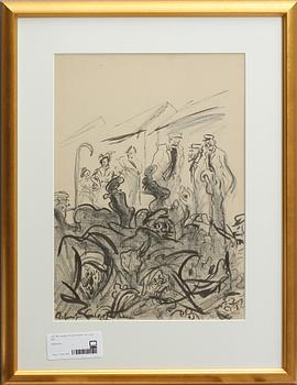 ALBERT ENGSTRÖM, tusch, 2 st, sign.