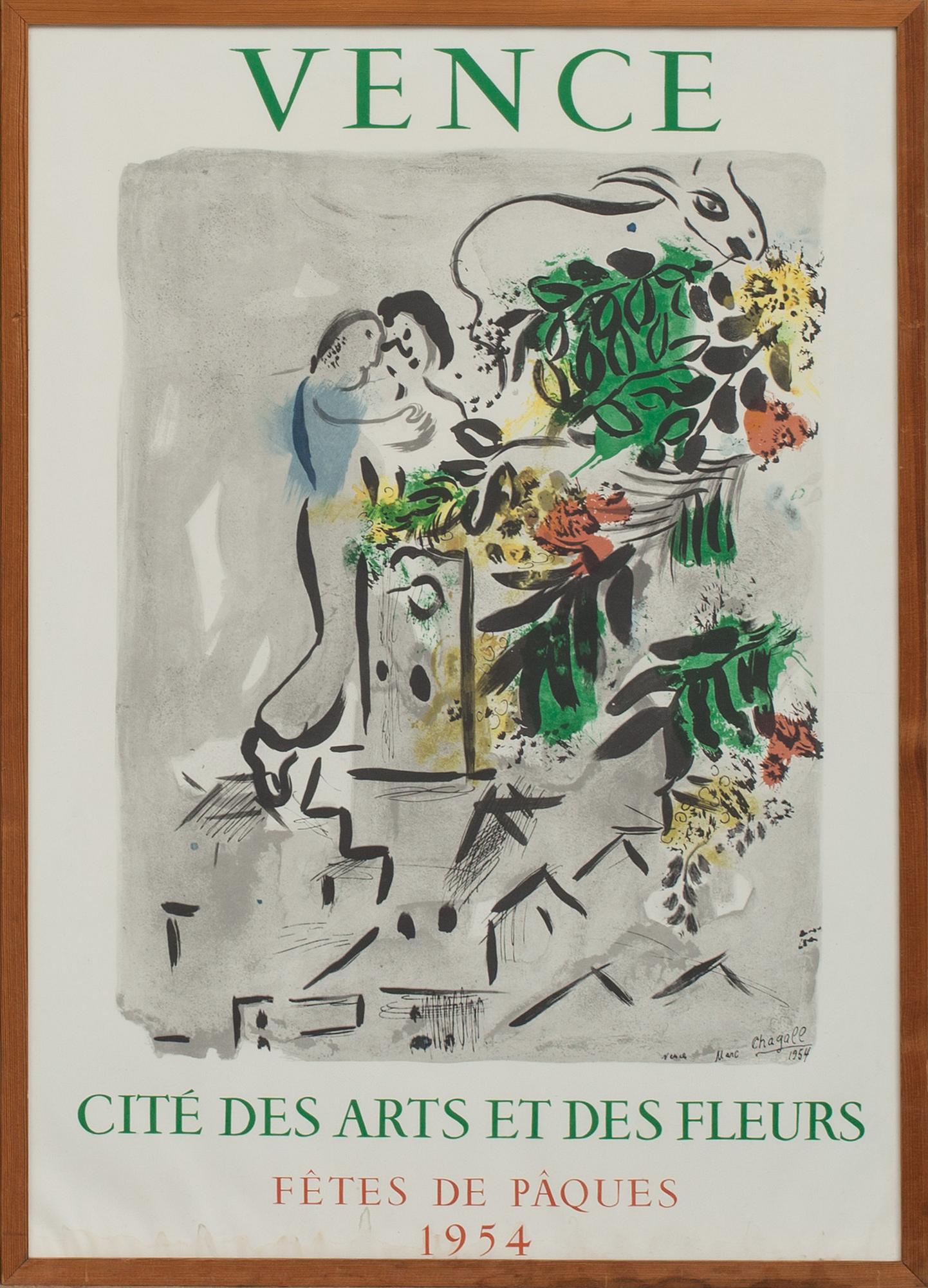 MARC CHAGALL, efter, 2 st utställningsaffischer.