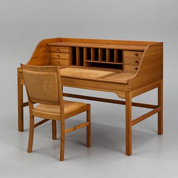 An Andreas Hansen desk and chair for Hadsten träindustri Denmark later part of the 20th century.