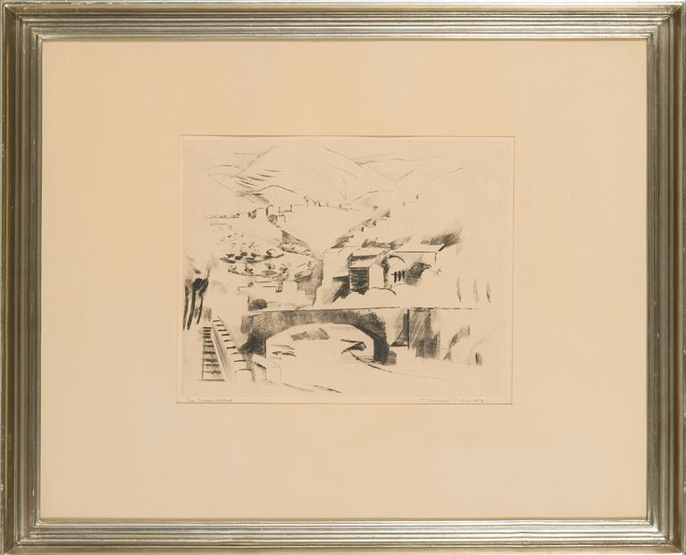 Tuulikki Pietilä, drypoint etching, signed and dated -52, numbered 19/20 Epreuve d'artiste.