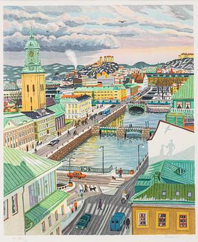 Mona Huss Walin, View over the Great Harbour Canal in Gothenburg.