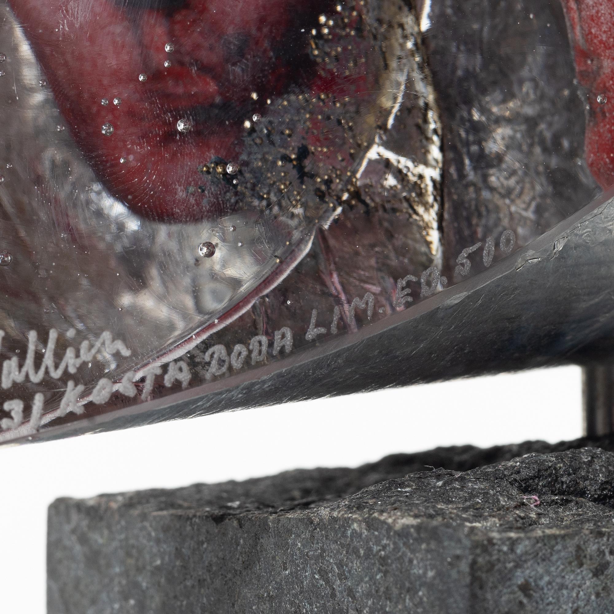 Bertil Vallien, sculpture, Limited Edition, Kosta Boda.