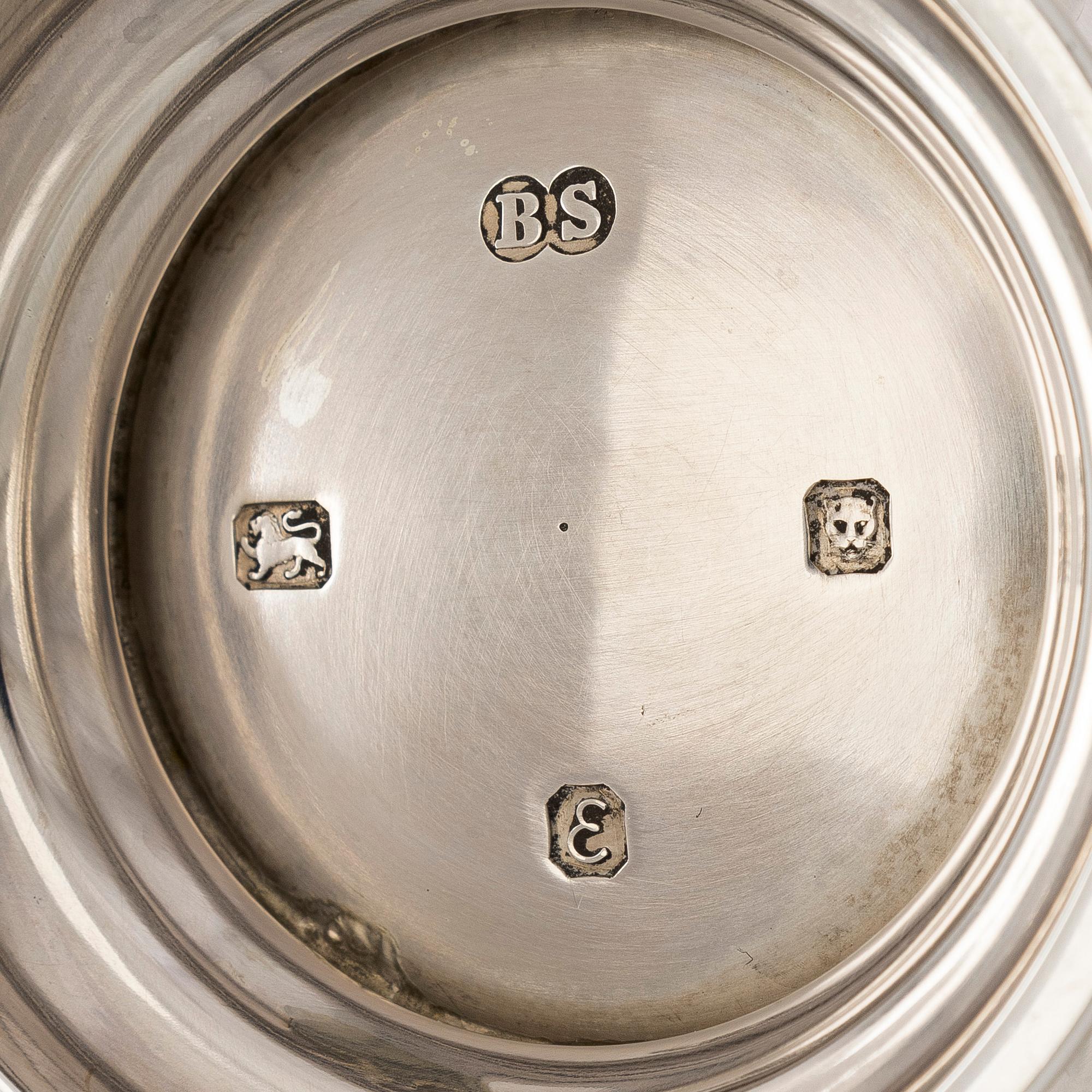 Dessertskålar, 12 st, sterlingsilver, Bryan Savage, England 1979.