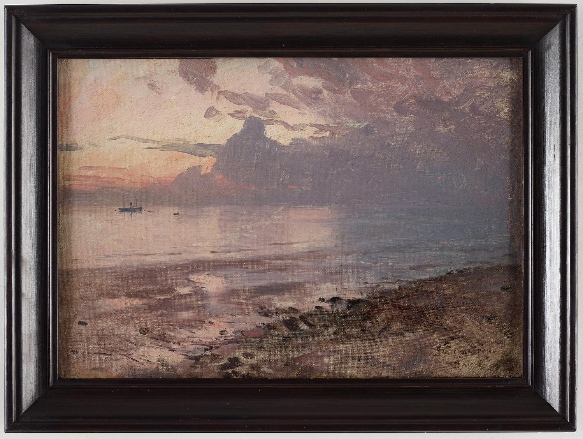 Alfred Bergström, Lågvatten, från kusten vid Le Havre, Normandie.