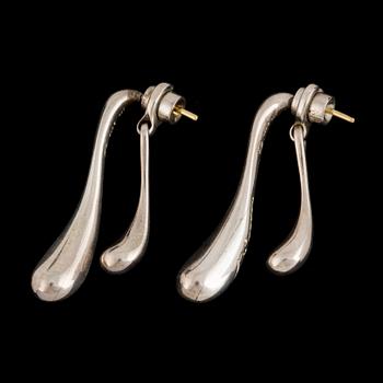 A pair of sterling silver earrings by Minas Spiridis for Georg Jensen, designed in the 1990's.