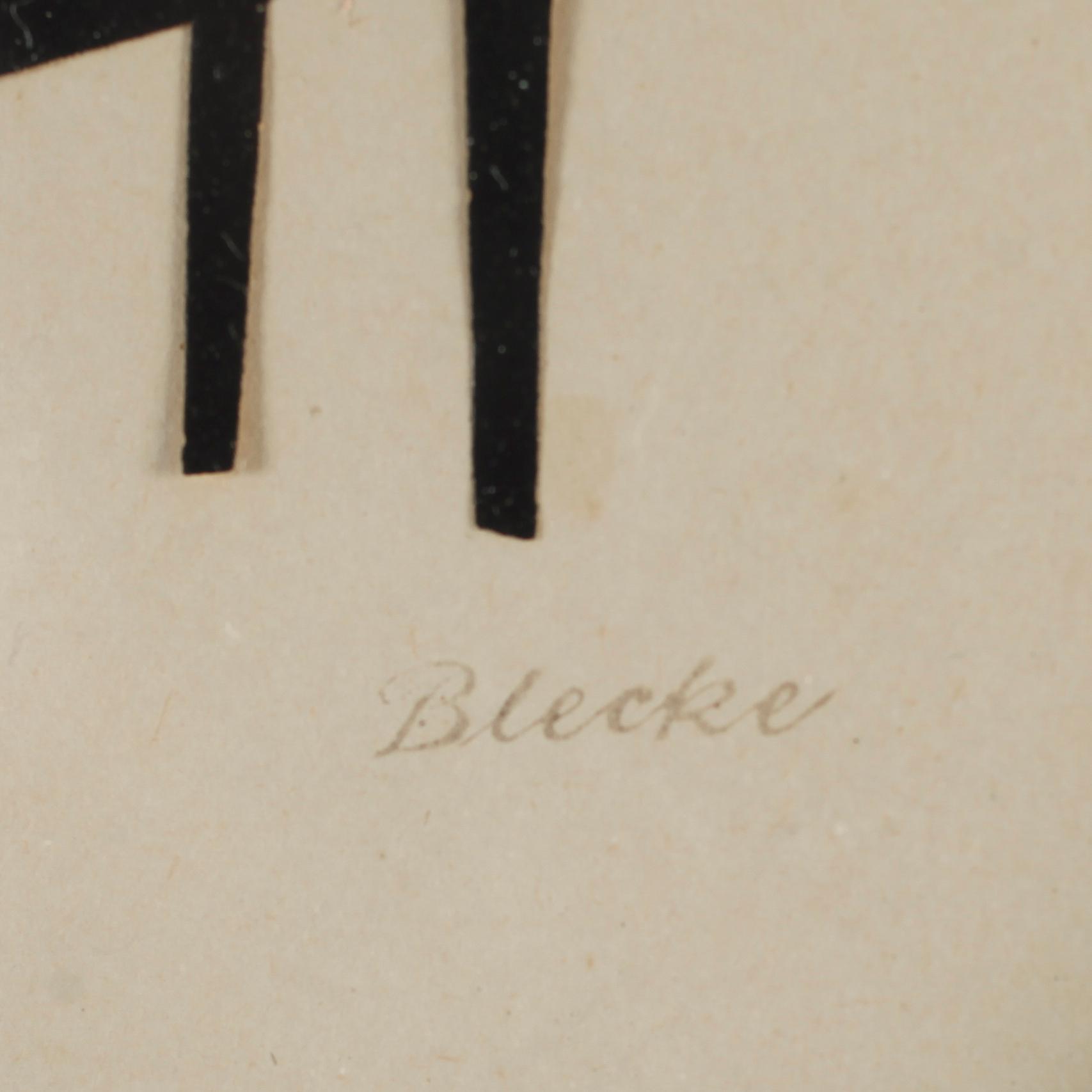 SILUETTER, 4 st, två signerade Blecke, 1900-talets första hälft.