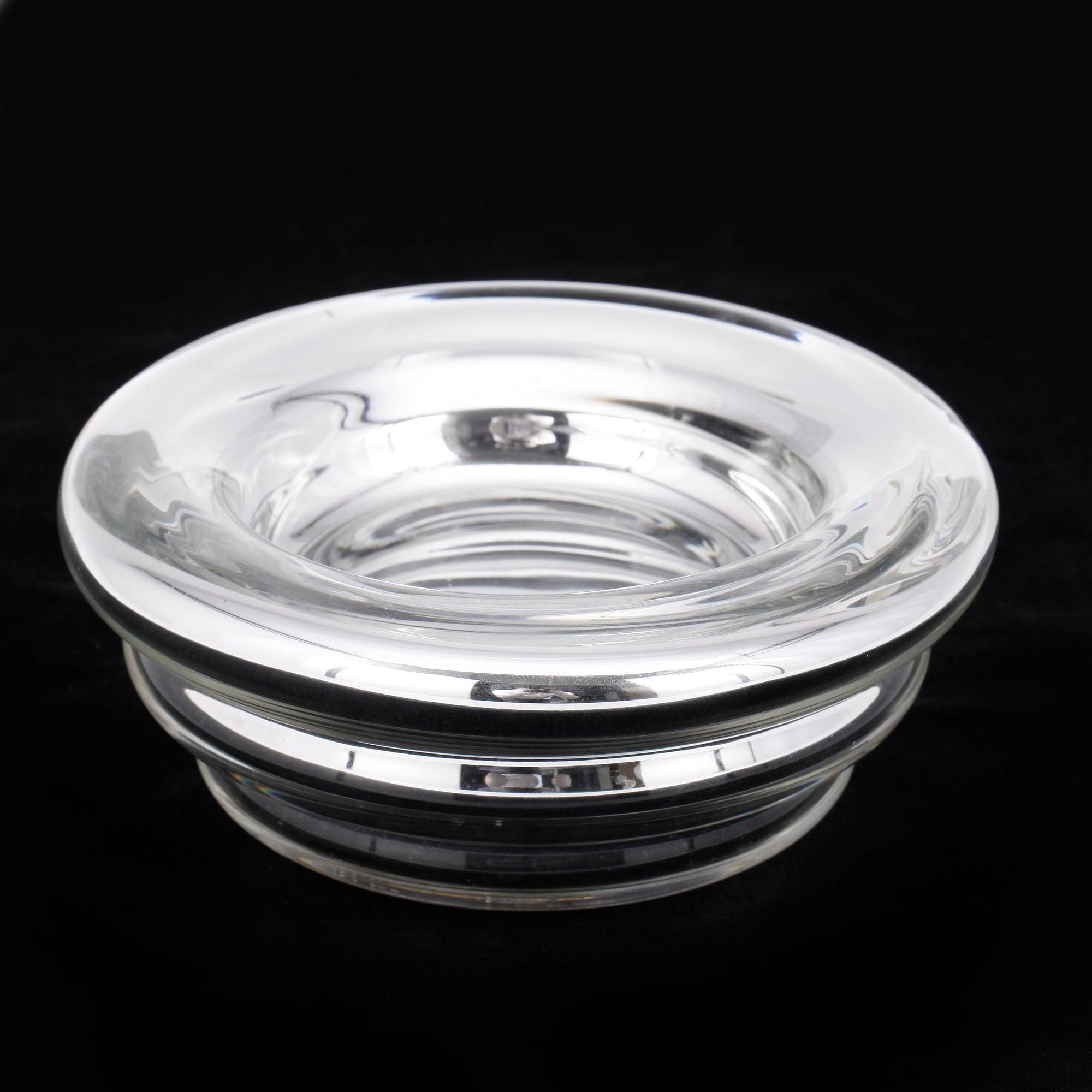 SKÅL, glas med silverlegering, Monica Backström, Boda, signerad.