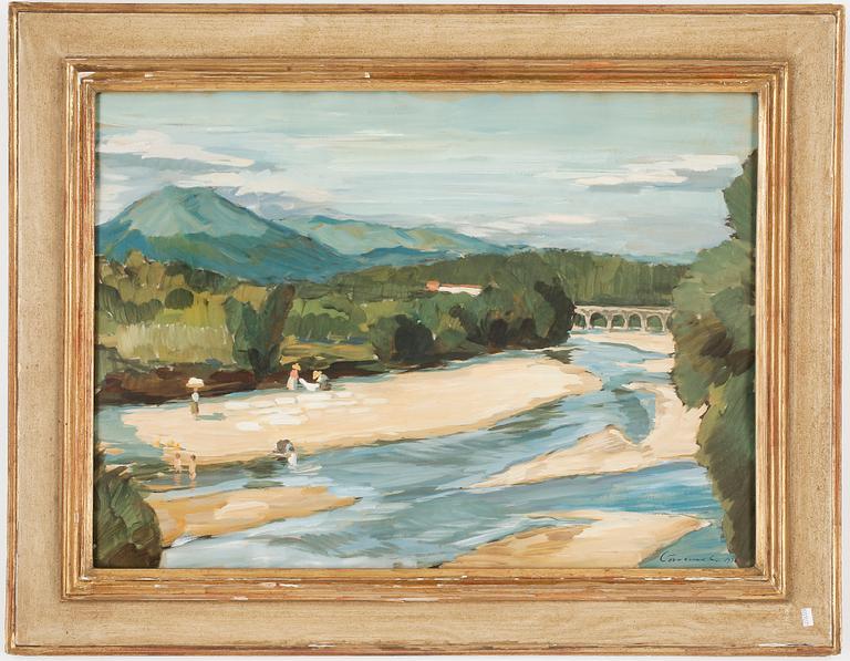 KJELL LÖWENADLER, gouache. Signerad.