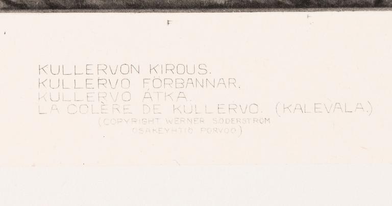 AKSELI GALLEN-KALLELA, heliogravyrer, 4 st, Kemigrafinen O.Y., Helsingfors 1912-1914.