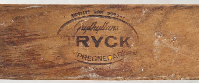 TRÄDGÅRDSSTOLAR, 6 st, Grythyttan, stämpelmärkta.