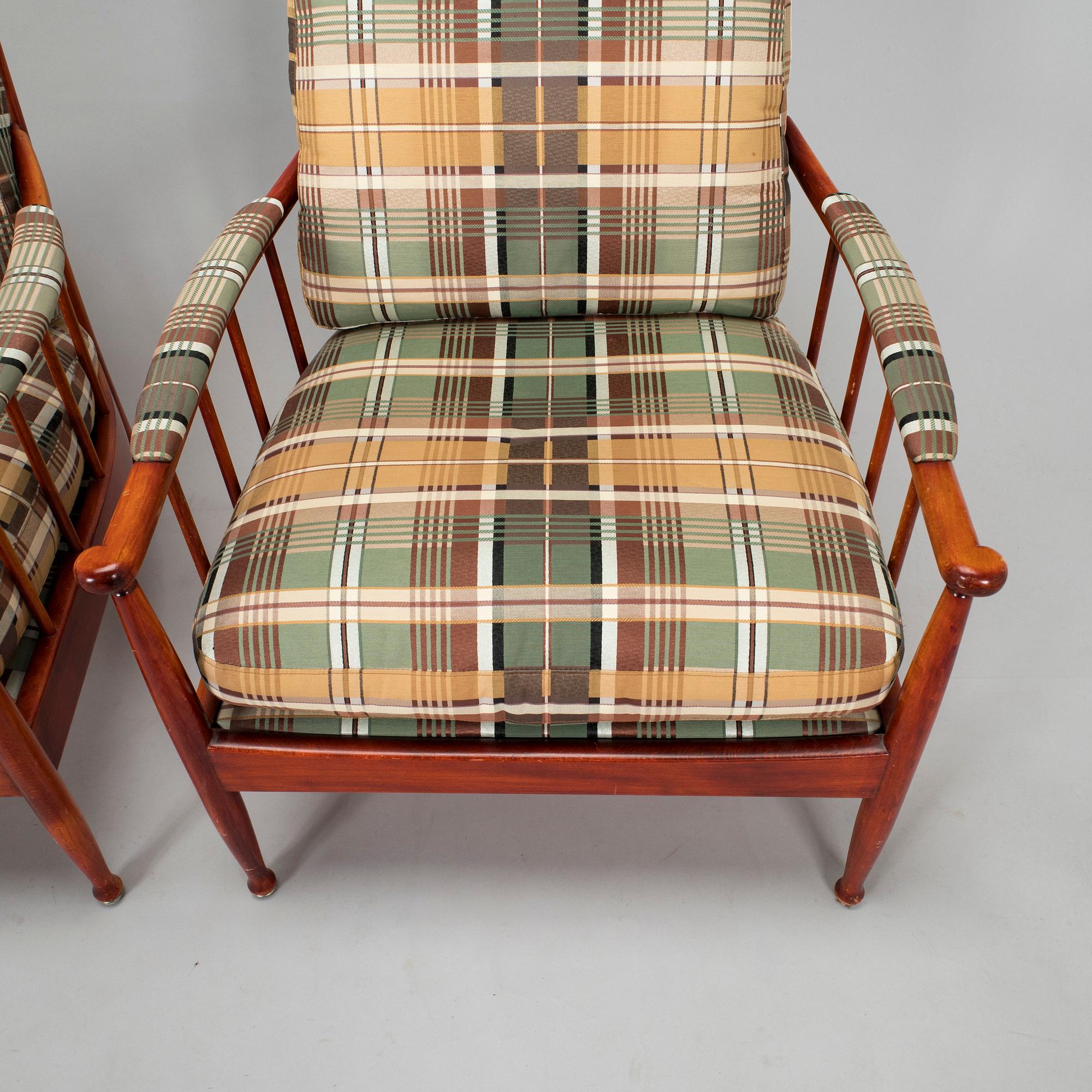 Kerstin Hörlin-Holmquist, a pair of "Skrindan" armchairs for OPE Möbel, second half of the 20th century.
