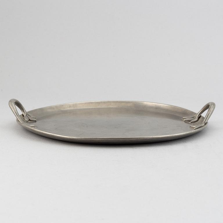 A pewter tray, Firma Svenskt Tenn, Stockholm, 1942.