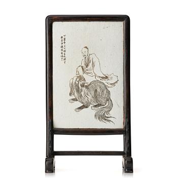 862. A Chinese porcelain plaque, 20th Century.