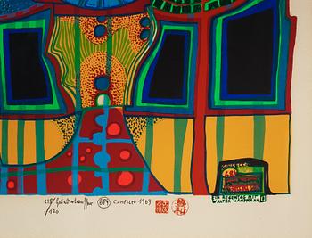 Friedensreich Hundertwasser, "Ein Regentag mit Walter Kampmann".