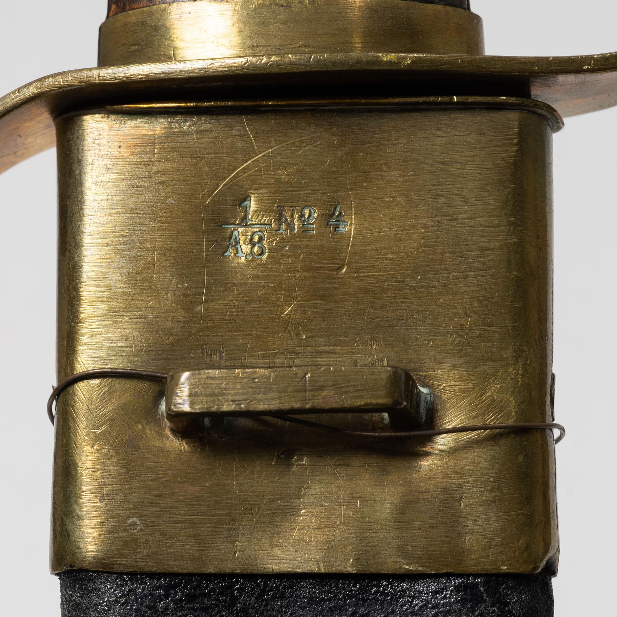 Faskinknivar 2 st, svenska m/1848 med baljor.