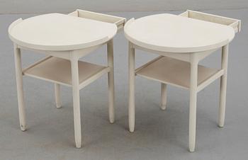 NATTDUKSBORD, ett par, Design S Engström & G. Myrstrand, Bodafors, dat 1968.