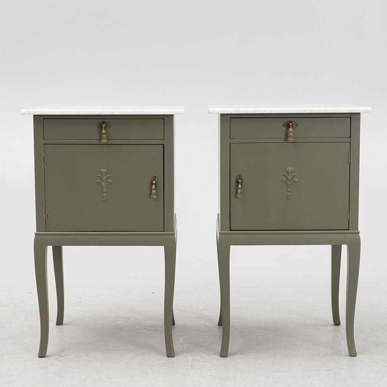 Sängbord, ett par, 1900-talets första hälft.