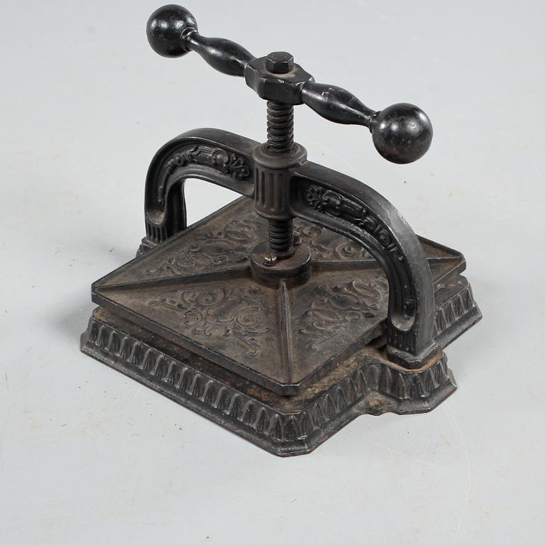 VÄXTPRESS, gjutjärn, omkring 1900.