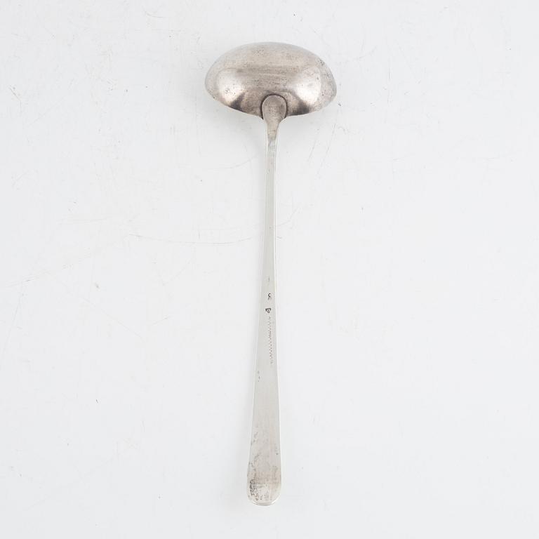 Soup ladle / punch ladle, silver, 18th Century.