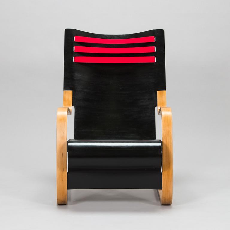 Alvar Aalto, nojatuoli, "High back chair ", O.Y. Huonekalu-ja Rakennustyötehdas A.B. 1930-luvun alku.