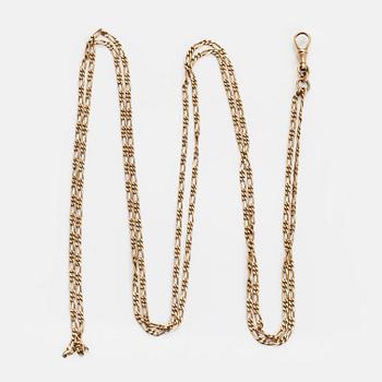 Watch chain, 14K gold.