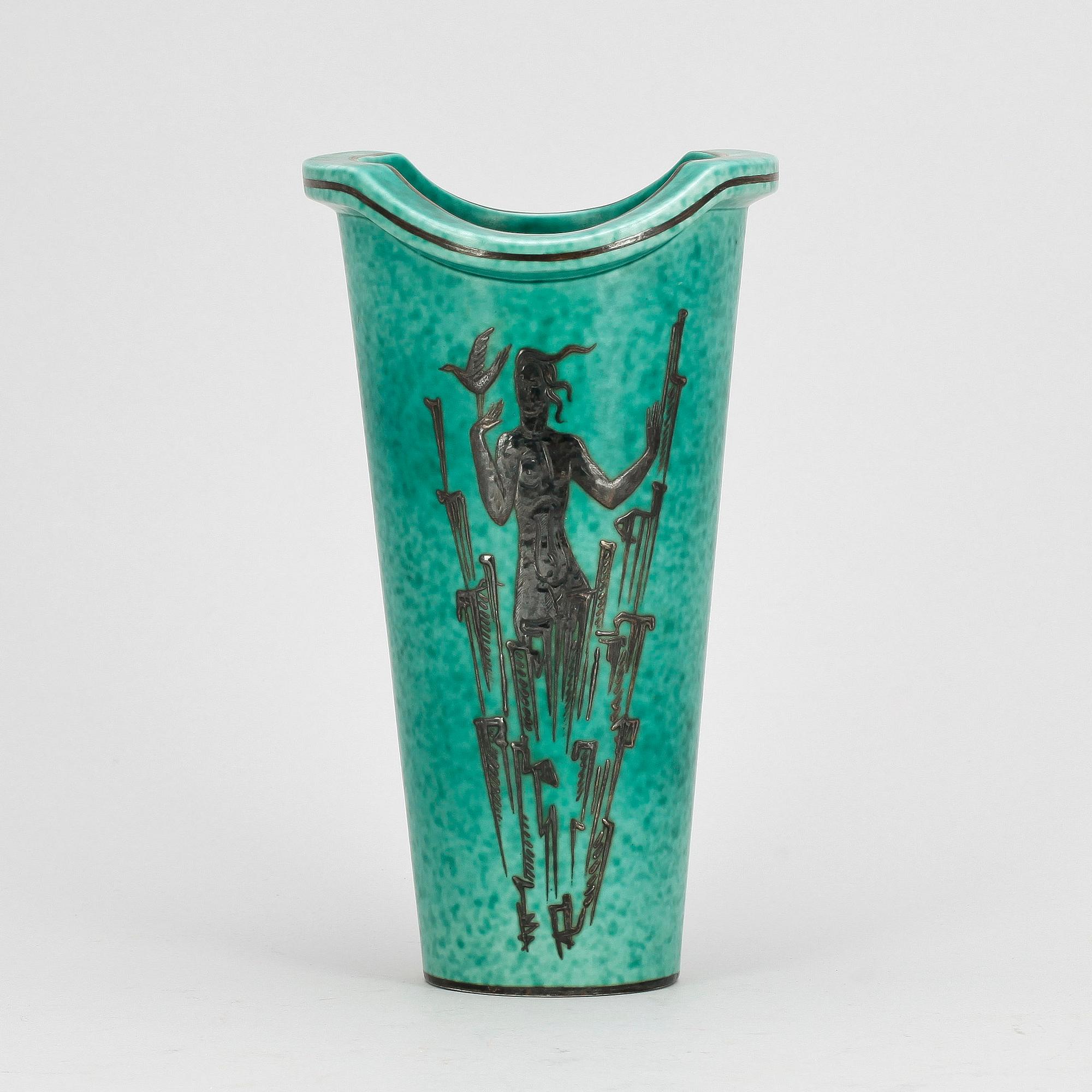 VAS, stengods, "Argenta" Wilhelm Kåge, Gustavsberg, 1900-talets mitt.