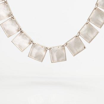 Björn Weckström, A sterling silver necklace "Galactic peaks". Lapponia 2008.