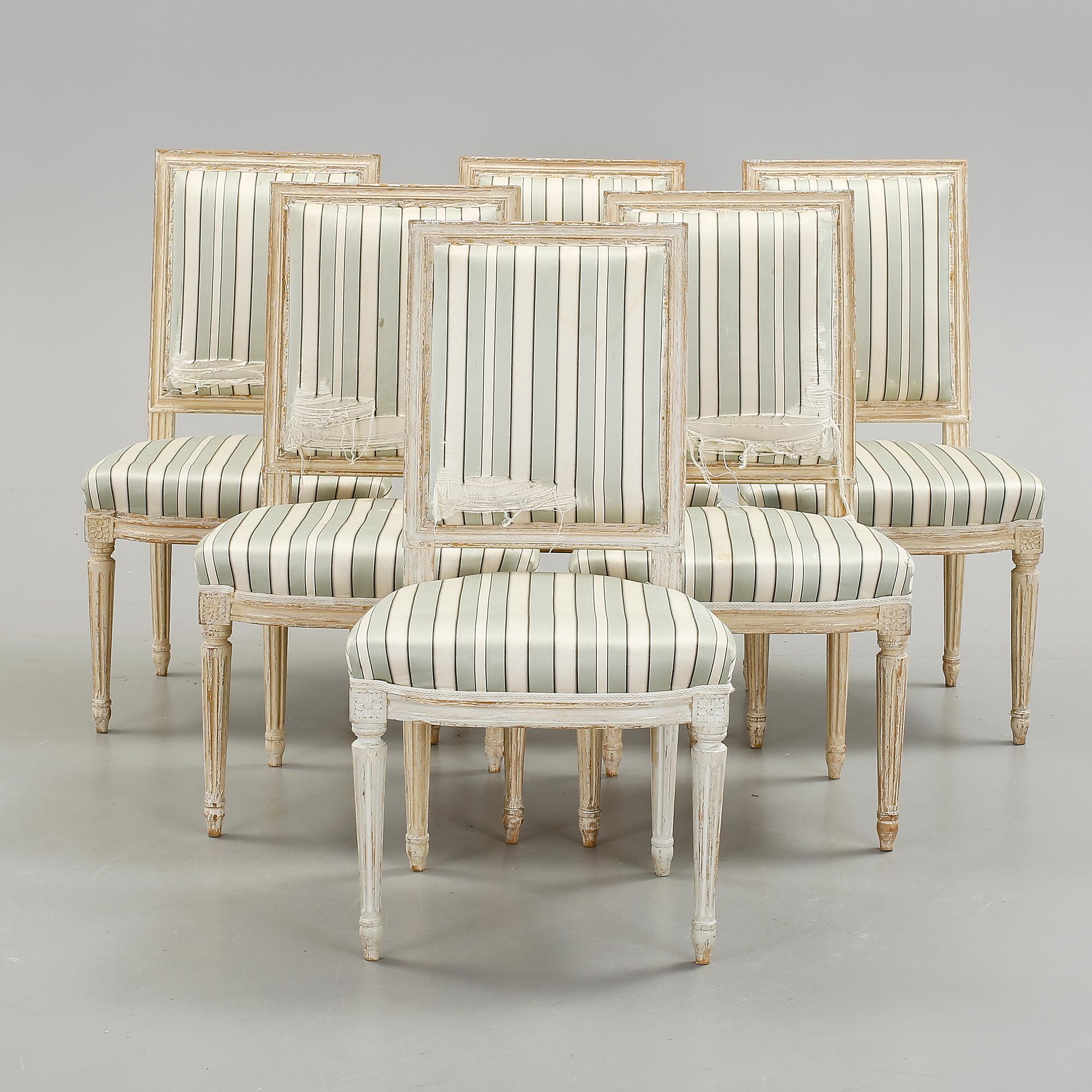 STOLAR, 6 st, gustaviansk stil, 1900-talets första hälft.