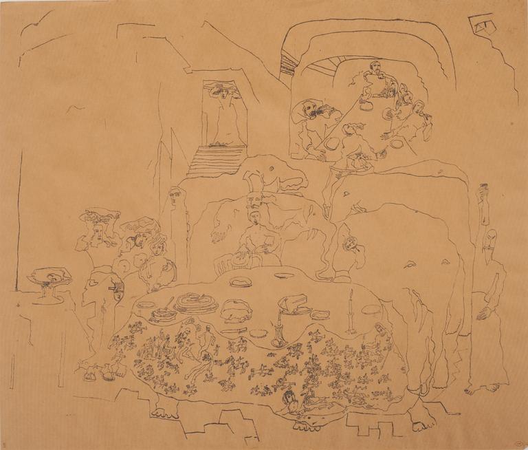 CARL FREDRIK HILL, efter, mapp med sex st offsettryck, utgiven i samarbete med Malmö Museum 1974.