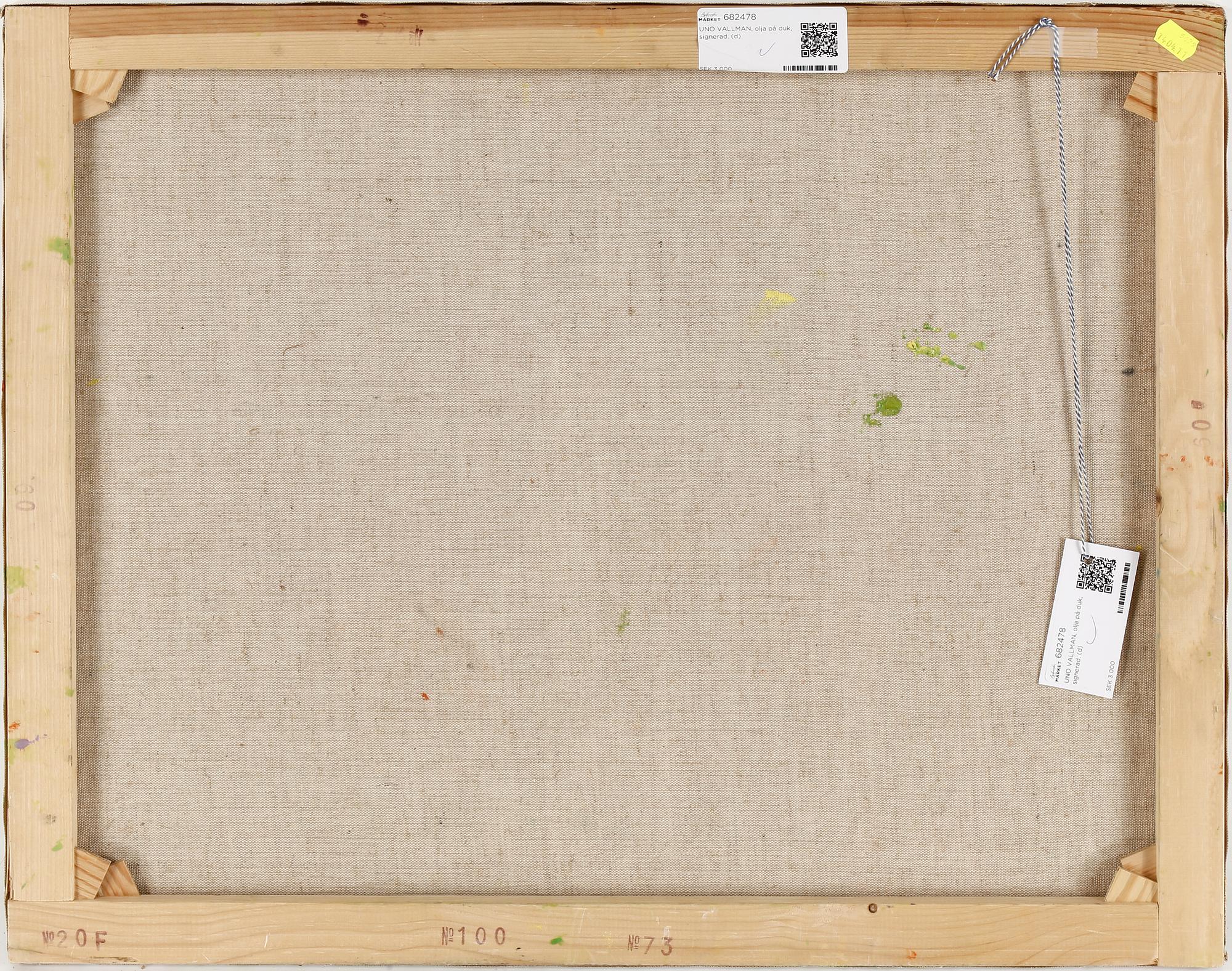 UNO VALLMAN, olja på duk, signerad.