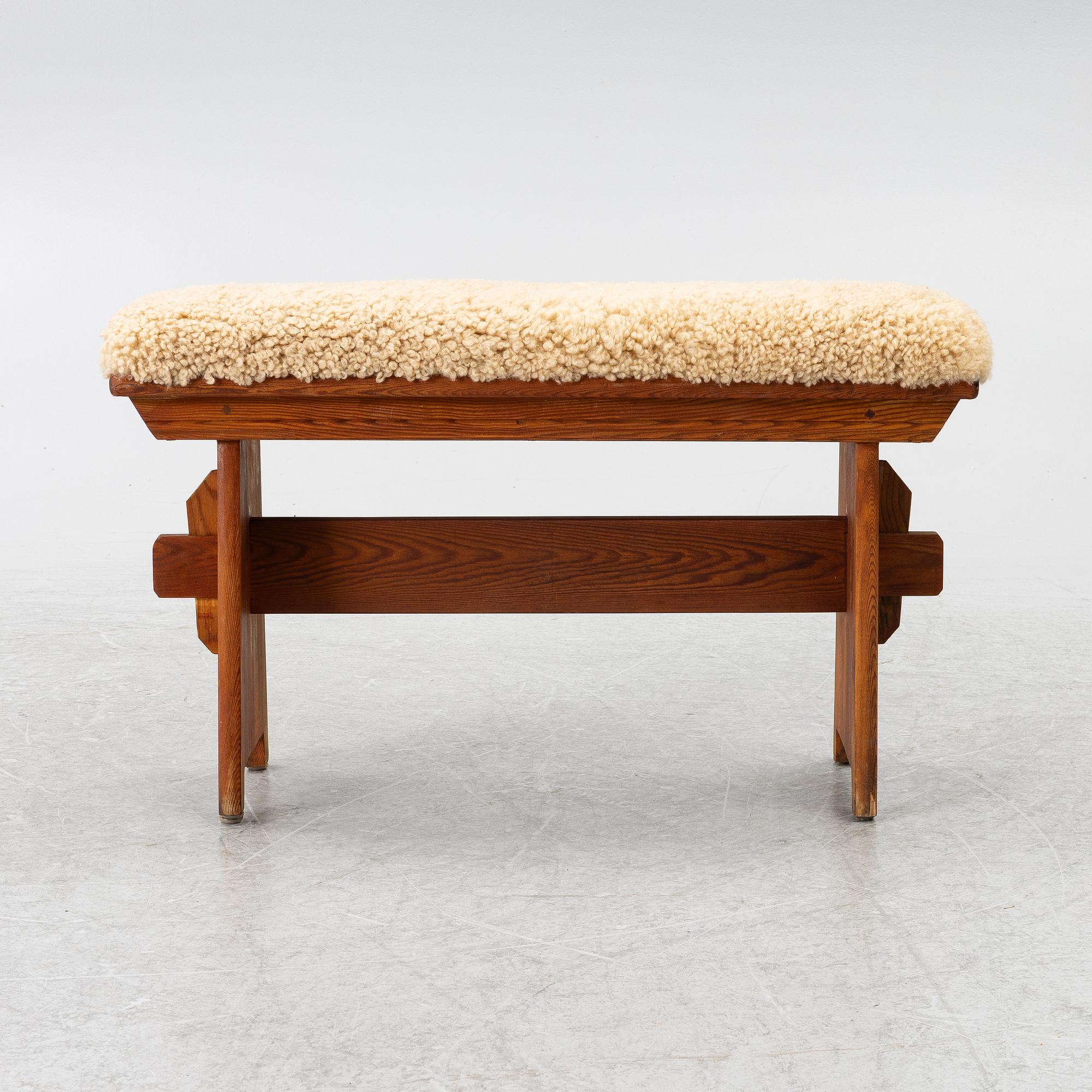Bench of the trestle type, 20th century.