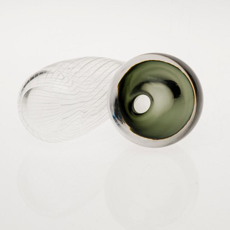 VASER, 2 st, glas, signerade Tapio Wirkkala Iittala.