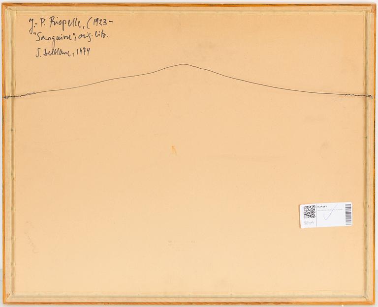 JEAN-PAUL RIOPELLE, etching, signed 10/75.