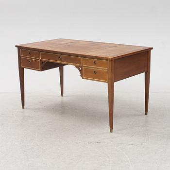 A Gustavian style writing desk and chair, 20th century.