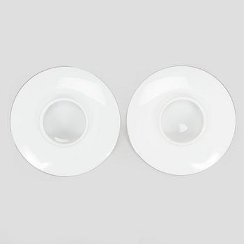 Arne Jacobsen, ceiling lamps/wall lamps, a pair, "AJ-Eklipta", Louis Poulsen, Denmark.