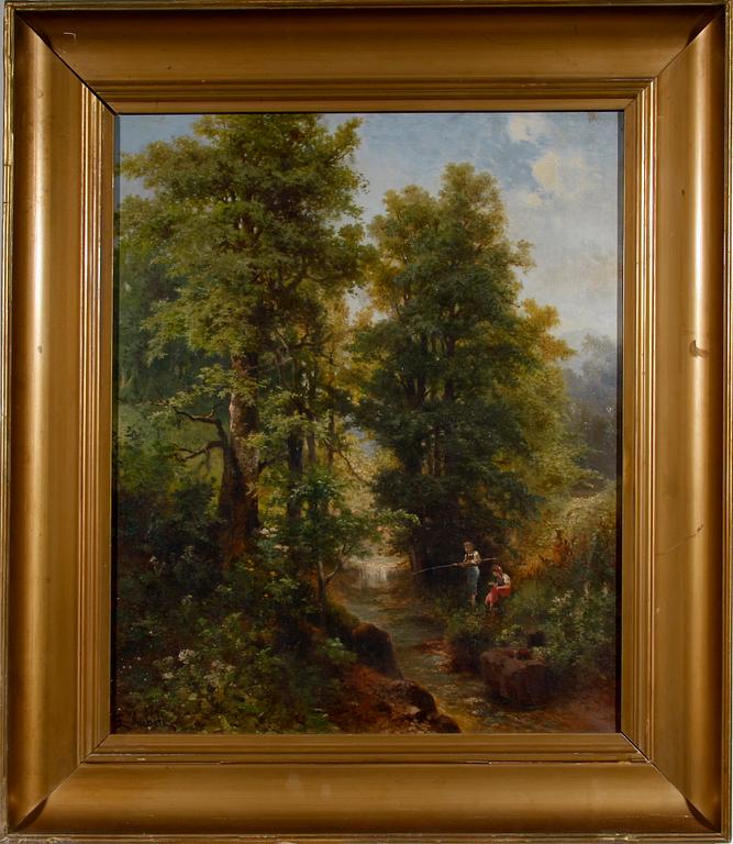 F. HUBERT, olja på duk, sign.