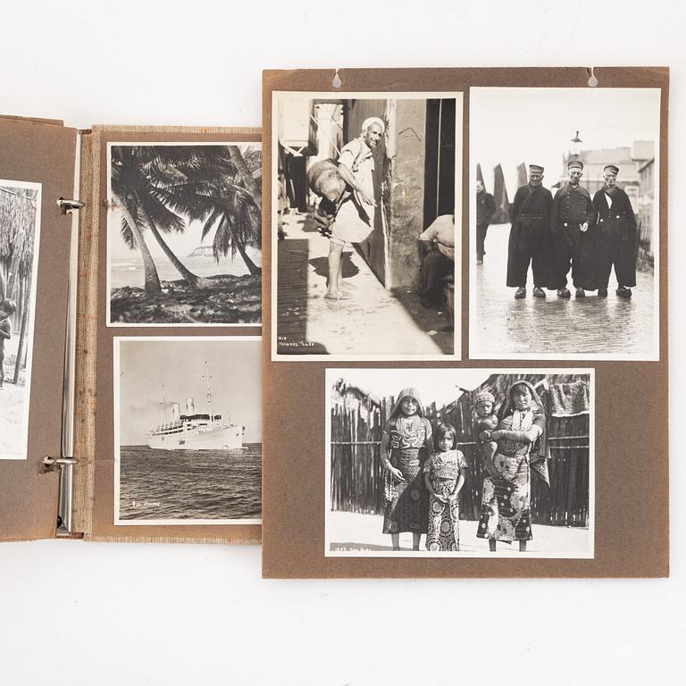Eight parts memorabilia from the Swedish American Line.