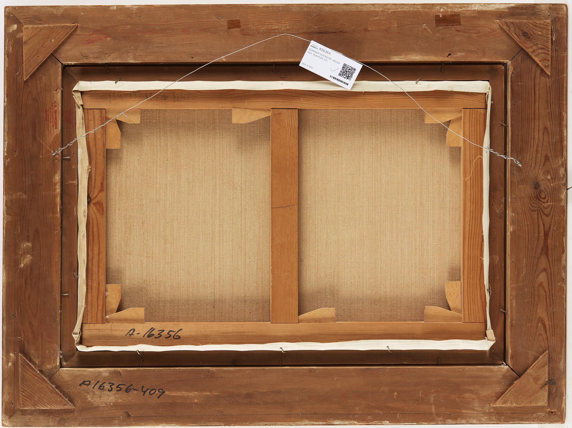 GUNNAR SVENSSON, olja på duk. Signerad.