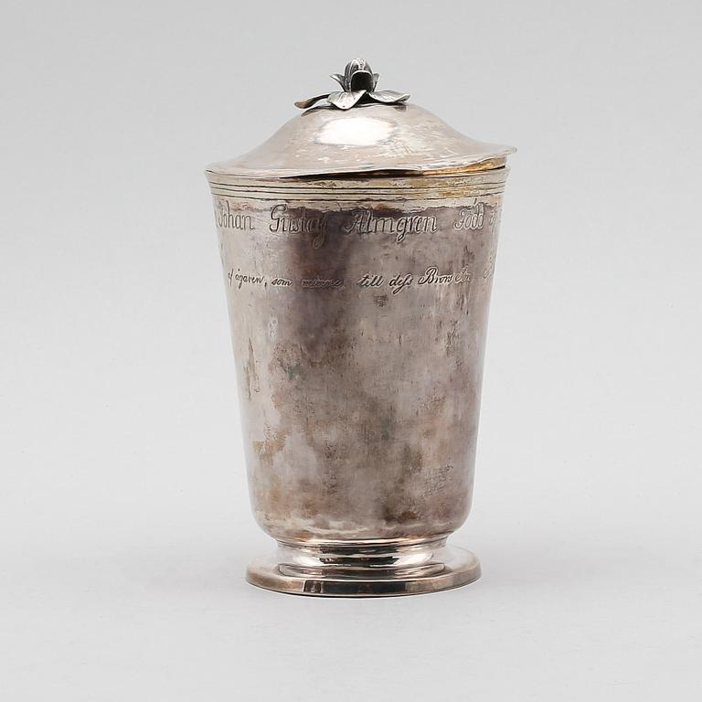 LOCKBÄGARE, silver, Stephan Halling, Örebro 1785. Vikt ca 256 gram.