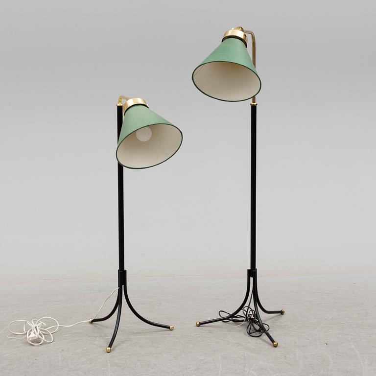 A pair of model 1842/2 floor lights by Josef Frank for Firma Svenskt Tenn, second half of the 20th century.