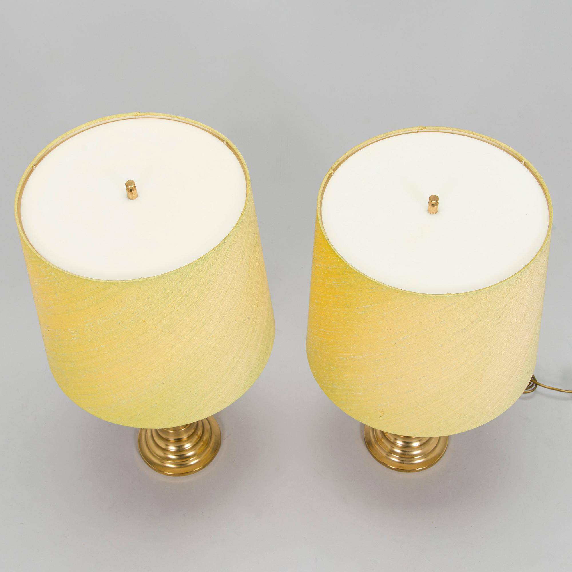 A pair of late 20th century table lamps, Bergboms.