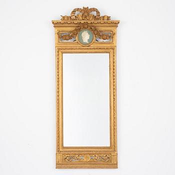 A late Gustavian giltwood mirror by J. Åkerblad (master in Stockholm 1756-99).