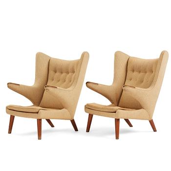 359. Hans J. Wegner, a pair of "Papa Bear" armchairs, AP-stolen, Denmark 1950-60's.