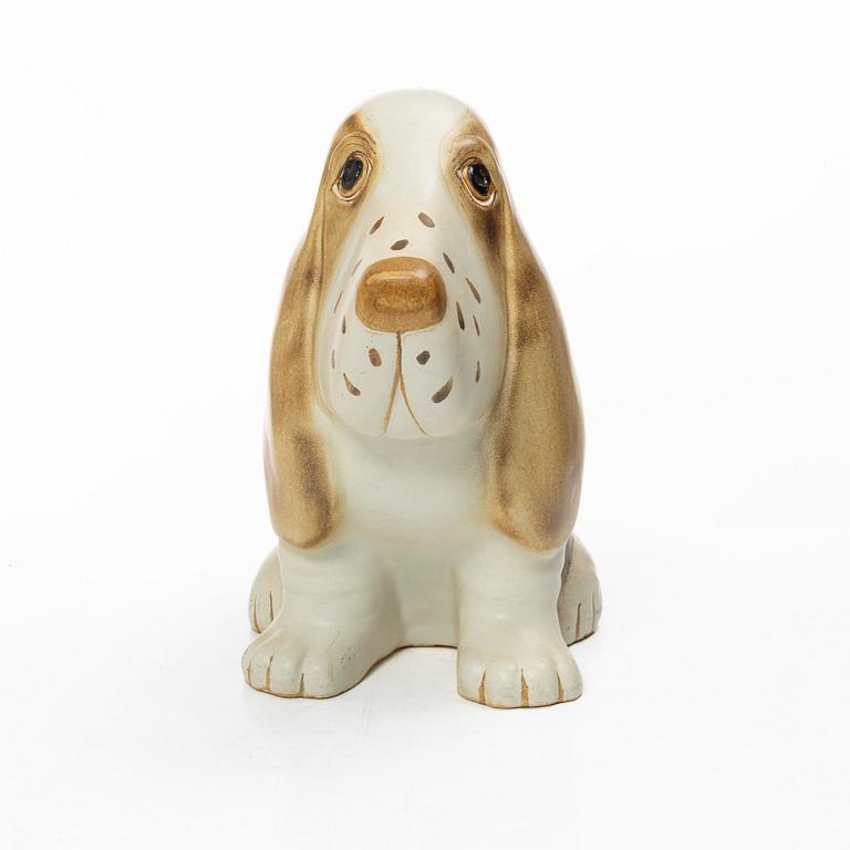 Lisa Larson, a 'Basset Maxi' ceramic sculpture, K-Studion Gustavsberg, Sweden.